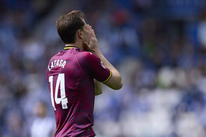 Juanmi Latasa of Real Valladolid CF reacts during the LaLiga EA Sports match between Real Sociedad and Real Valladolid CF at Reale Arena on March 29, 2025, in San Sebastian, Spain.