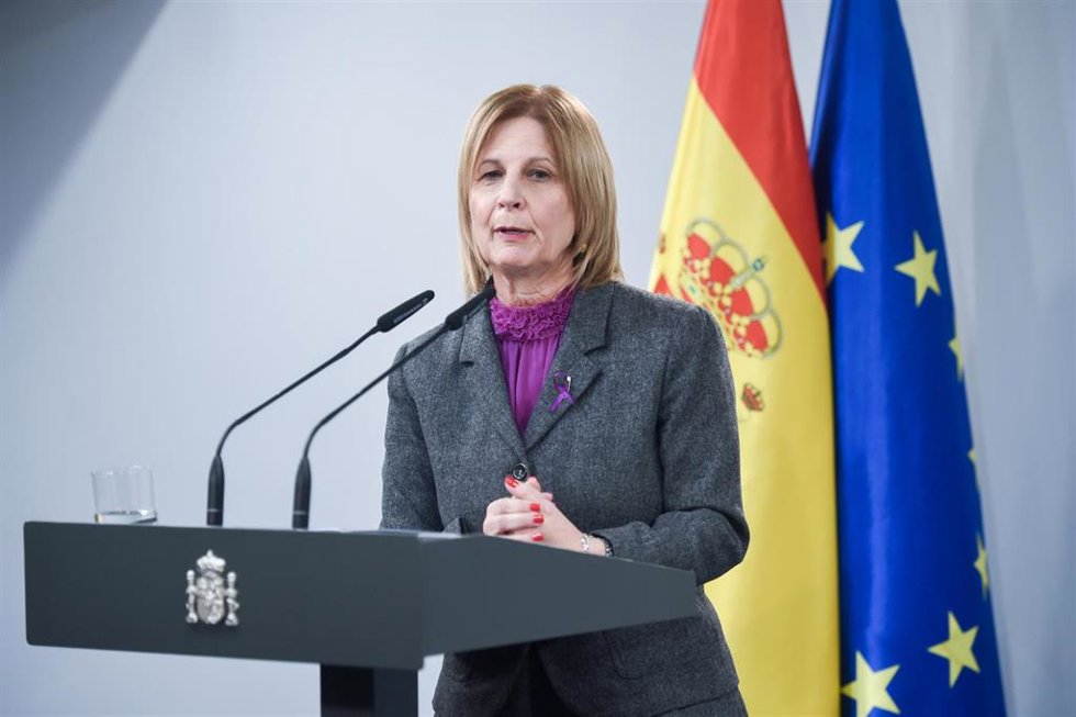Archivo - La presidenta de la Federación de Municipios y Provincias (FEMP) y alcaldesa de Jerez, María José García- Pelayo, durante una rueda de prensa tras una reunión, en el Complejo de la Moncloa, a 25 de noviembre de 2024, en Madrid (España).