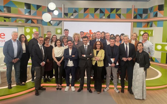 Presentación del nuevo canal de RTVE en catalán, con el presidente de RTVE José Pablo López