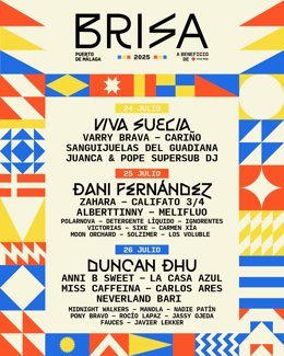 Cartel de Brisa Festival por días.