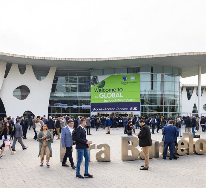 Archivo - Entrada de la edición 2023 de Seafood Expo Global/Seafood Processing Global.