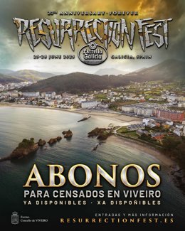 Los abonos del Resurrection Fest para censados en Viveiro (Lugo) salen a la venta este miércoles.