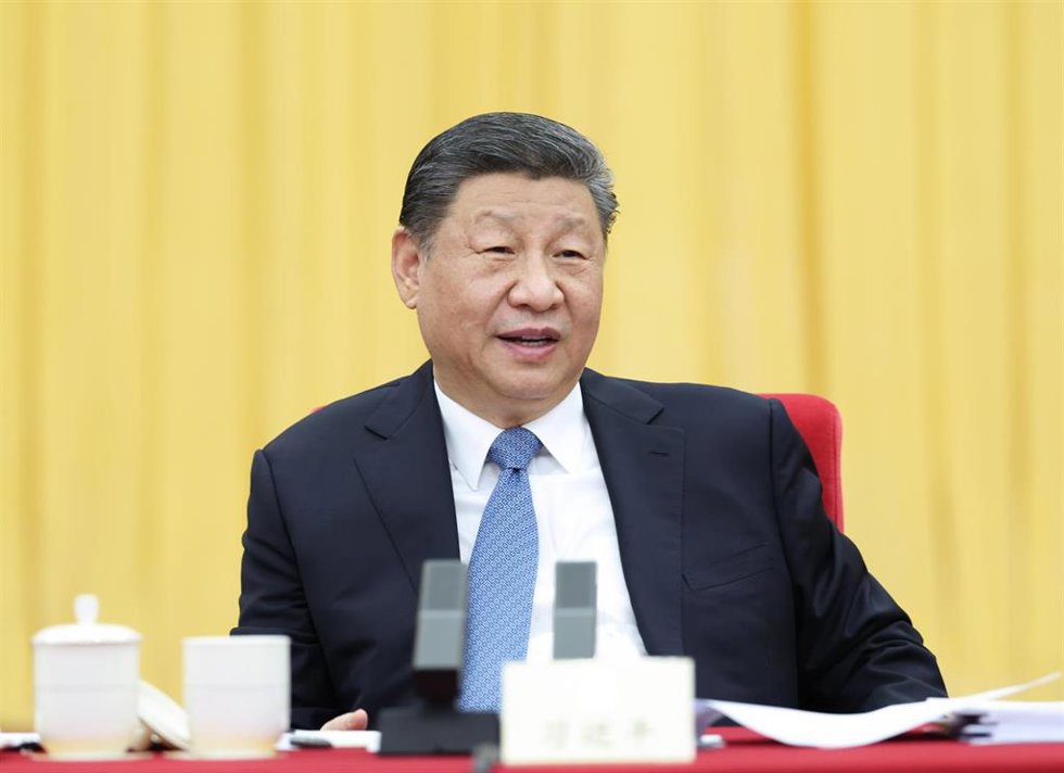 Archivo - El presidente de China, Xi Jinping, durante una reunión oficial en Pekín (archivo)
