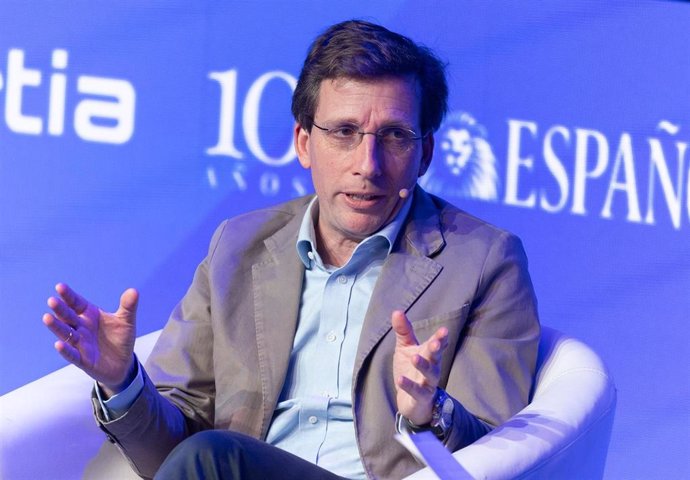 El alcalde de Madrid, José Luis Martínez-Almeida, interviene durante la última jornada de la V edición del foro ‘Wake Up, Spain!