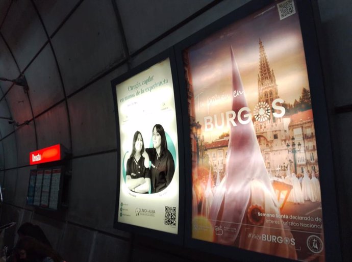 Imagen de la campaña en el Metro de Bilbao