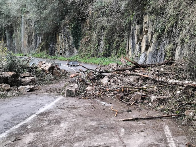 Archivo - Argayu en la AS-227 en Somiedu