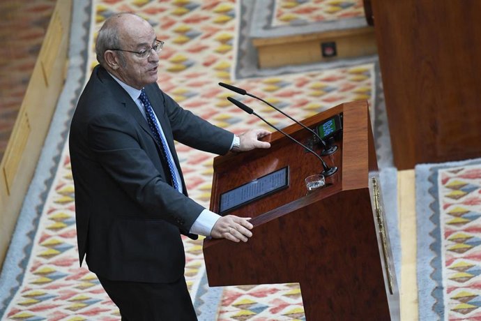 Archivo - El diputado del PP en la Asamblea de Madrid, Pedro María Corral, durante una sesión plenaria, en la Asamblea de Madrid, a 21 de diciembre de 2023, en Madrid (España). 