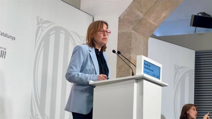 La consellera de Territorio, Vivienda y Transición Ecológica y portavoz de la Generalitat, Sílvia Paneque, en una rueda de prensa tras el Consell Executiu