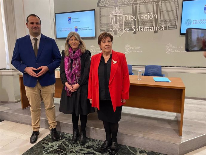David Mingo, Eva Picado y María Ángeles Prieto en la presentación del proyecto.