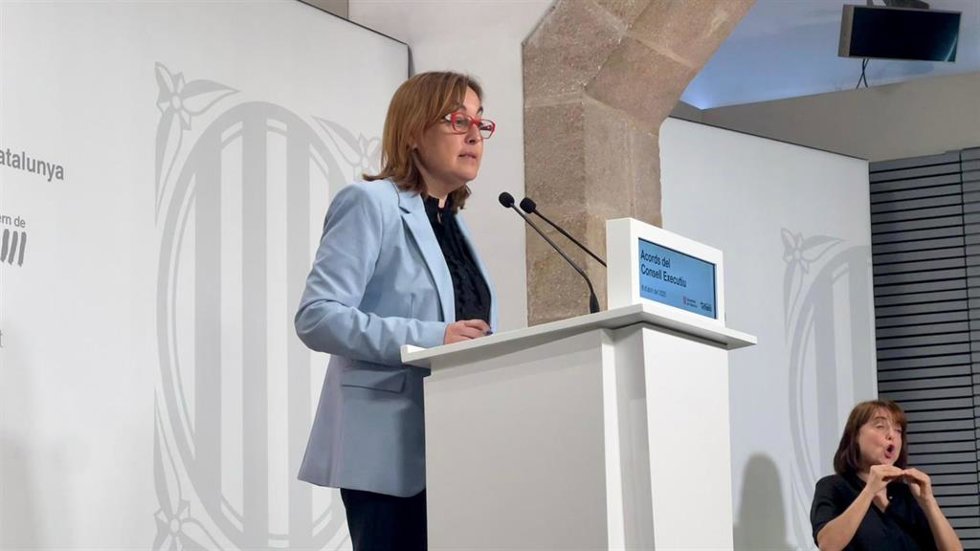 La consellera de Territorio, Vivienda y Transición Ecológica y portavoz de la Generalitat, Sílvia Paneque, en una rueda de prensa tras el Consell Executiu
