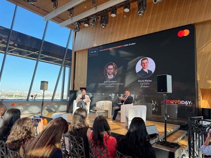 Archivo - Kraken y Mastecard se unen para facilitar el pago en comercios con criptomonedas en Europa y Reino Unido