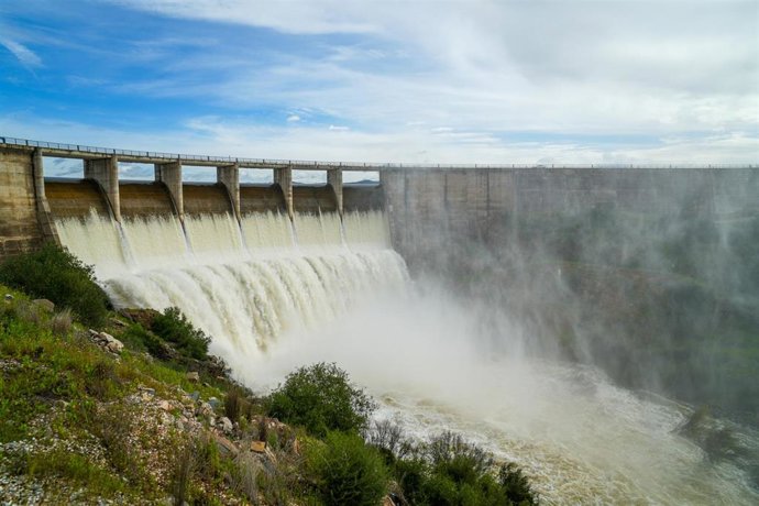 Embalse de Los Melonares, en Castilblanco de los Arroyos (Sevilla), a 12 de marzo de 2025.