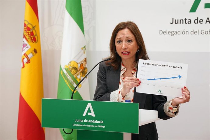 La delegada de la Junta de Andalucía en Málaga, Patricia Navarro, ha destacado el incremento en los últimos seis años la provincia de Málaga del número de declarantes del IRPF.