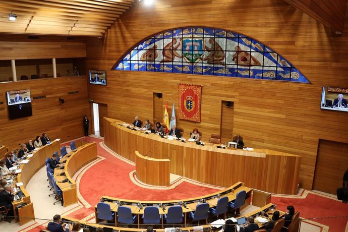 Pleno del Parlamento de Galicia.