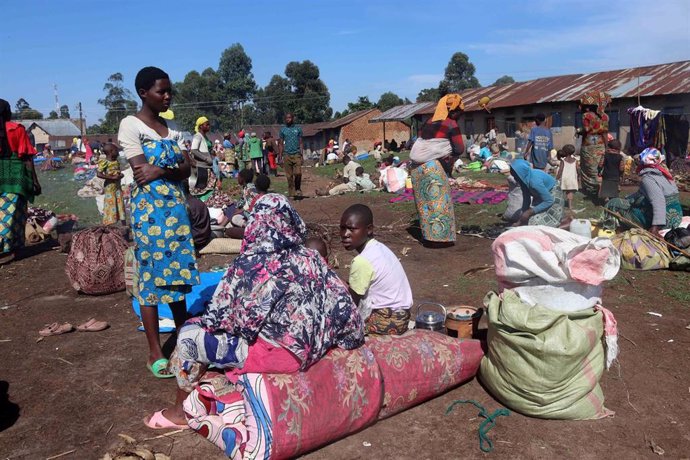 Archivo - Refugiados congoleños en Uganda