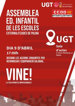 Asamblea de las educadoras de las 'escoletes' municipales externalizadas de Palma.