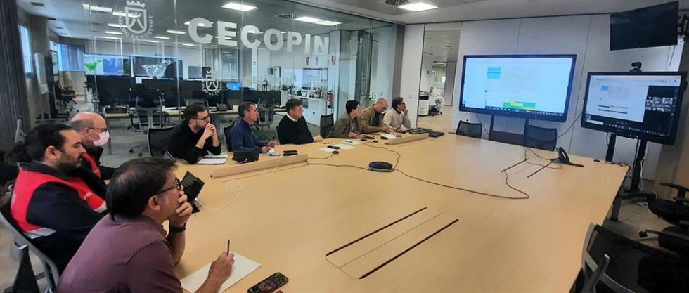 Reunión del operativo para desplegar el plan de emergencias del Cabildo de Tenerife