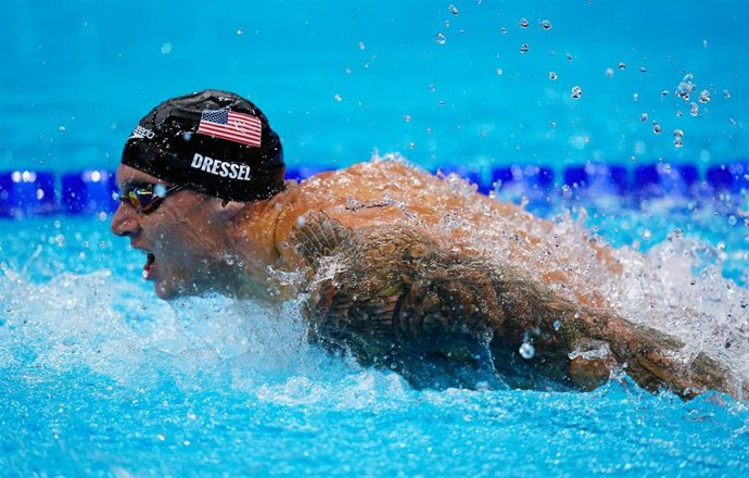Archivo - 01 August 2021, Japan, Tokyo: US' Caeleb Dressel competes in the Men's 4x100m Medley Relay Final Swimming event, at the Tokyo Aquatics Centre during the Tokyo 2020 Olympic Games. Photo: Adam Davy/PA Wire/dpa