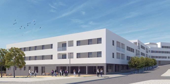 Recreación digital de las nuevas VPO proyectadas en Carmona