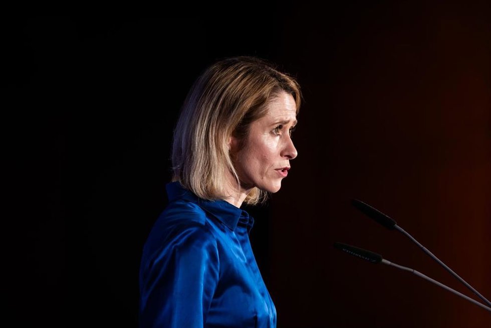 La Alta Representante de la UE, Kaja Kallas, en la entrega de un premio en Alemania.