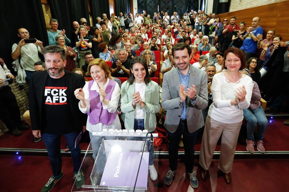 La eurodiputada de Podemos, Irene Montero, ha presentado en Murcia la candidatura de Ione Belarra a la reelección para la secretaría general del partido