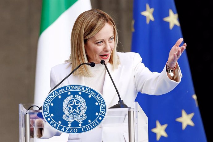 Imagen de archivo de la primera ministra de Italia, Giorgia Meloni