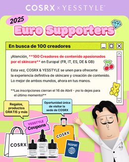 K-Beauty Pioneer COSRX Launches first-ever ‘Euro Supporters’ Program in Collaboration with YESSTYLE to Expand Global Footprint