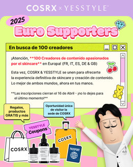 K-Beauty Pioneer COSRX Launches first-ever ‘Euro Supporters’ Program in Collaboration with YESSTYLE to Expand Global Footprint