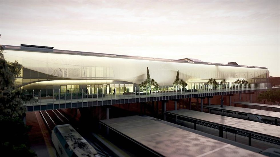 Proyección de la nueva estación de Valladolid