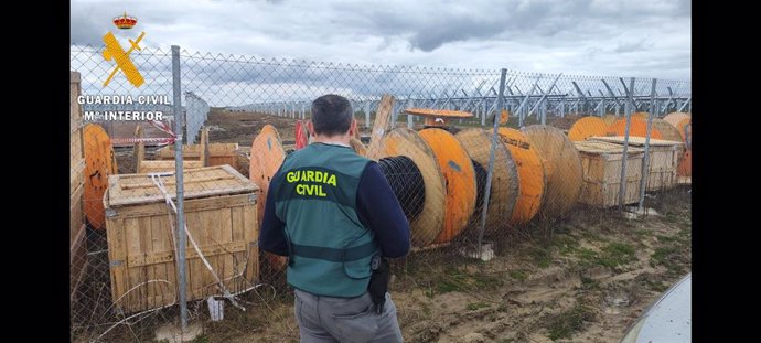 Imagen de la Guardia Civil en la operación de robo de cable