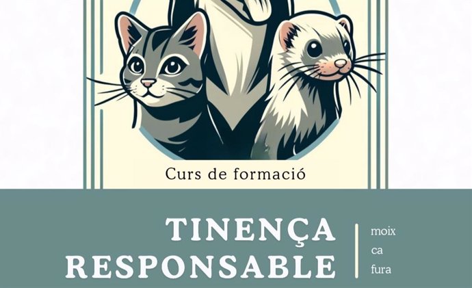 Cartel del curso de tenencia responsable de animales de compañía.