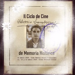 Cartel del II Ciclo de Cines de Memoria Histórica 'Silverio Lumbreras'.