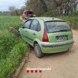 Salida de la vía del vehículo conducido por la menor en Cassà de la Selva (Girona)