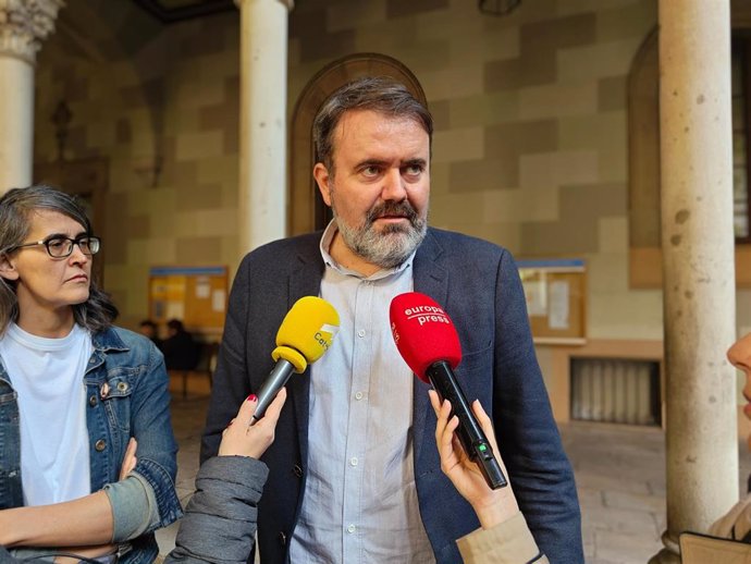 El secretario de Estado de Juventud e Infancia, Rubén Pérez, tras su intervención en la inauguración del Youth and Memory.