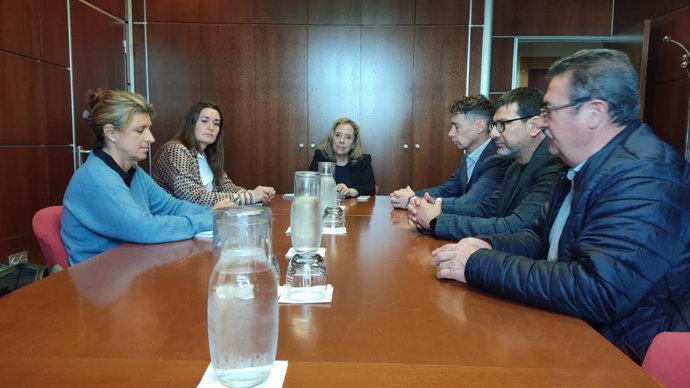 La consejera de Transición Ecológica, Industria y Comercio, Belarmina Díaz, se reúne con una representación de la Asociación Española de Comarcas Mineras (ACOM).