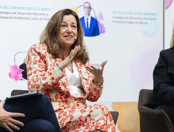 La consejera de Desarrollo Educativo y Formación Profesional de la Junta de Andalucía, María del Carmen Castillo, en Madrid.