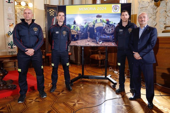 Presentación de la memoria de los bomberos de Valladolid.