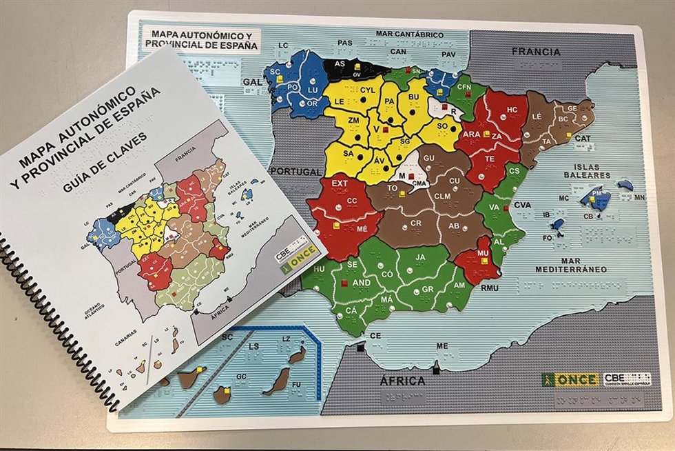 La ONCE lanza nuevos mapas accesibles para garantizar la inclusión en las aulas