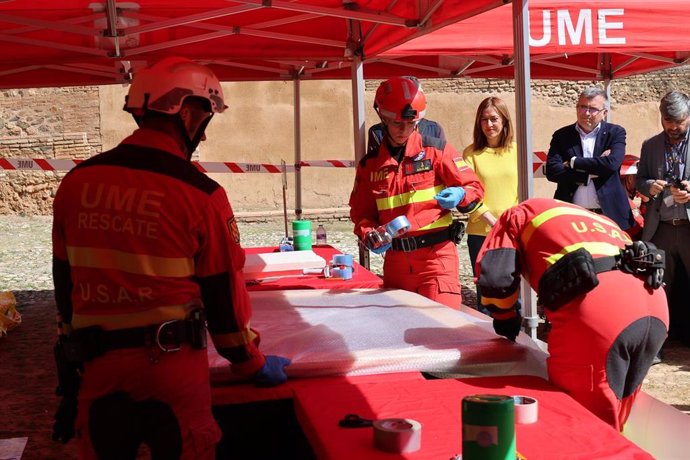 Simulacro de terremoto en la Alhambra