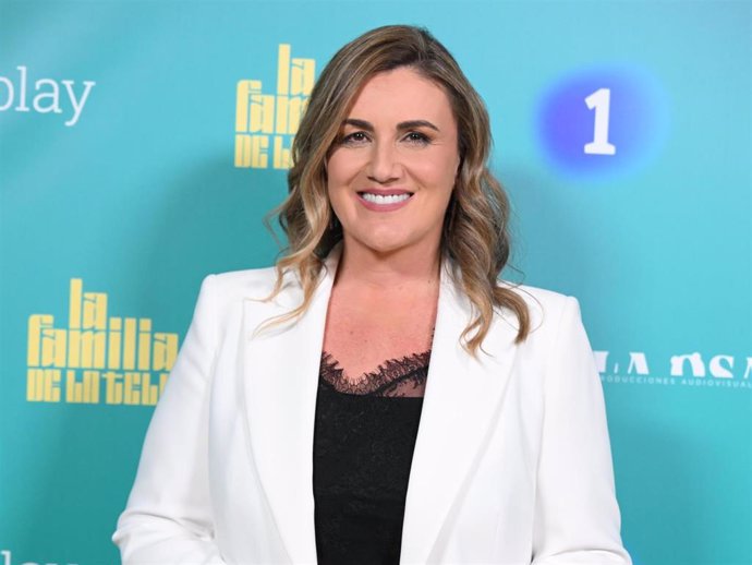 Carlota Corredera durante la fiesta de presentación de ‘La familia de la tele’