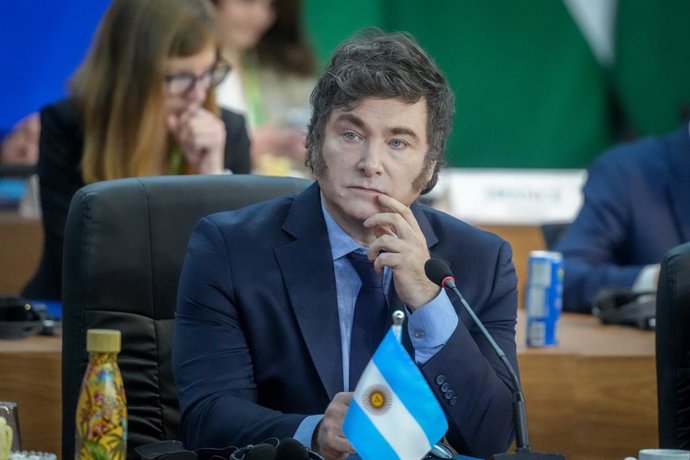 Archivo - Arquivo - Presidente da Argentina, Javier Milei