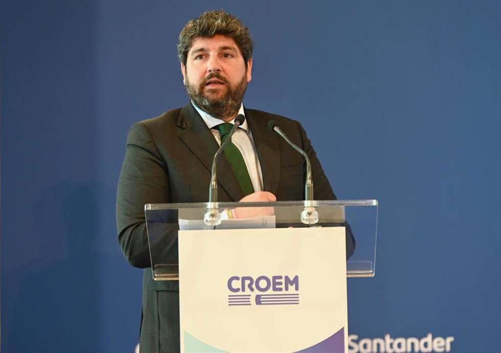 L jefe del Ejecutivo autonómico, Fernando López Miras, clausura la 47 Asamblea General de la Confederación Regional de Organizaciones Empresariales de Murcia (Croem)