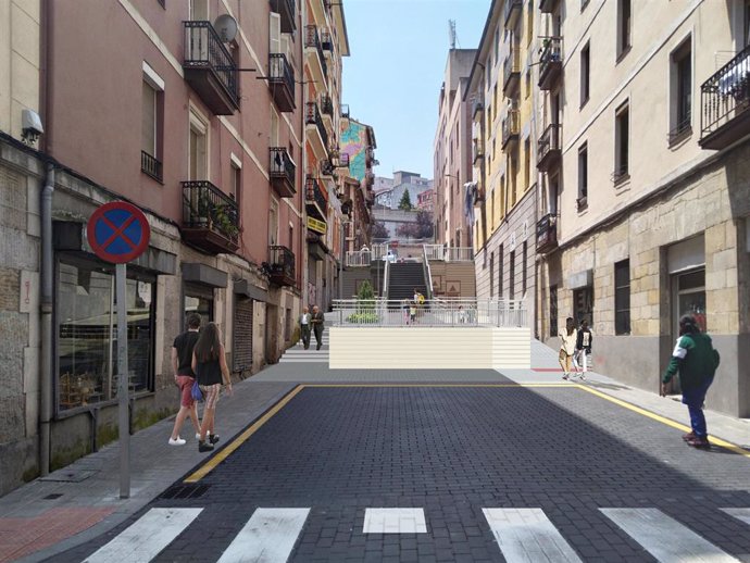 Infografía de la calle Cantera, en Bilbao
