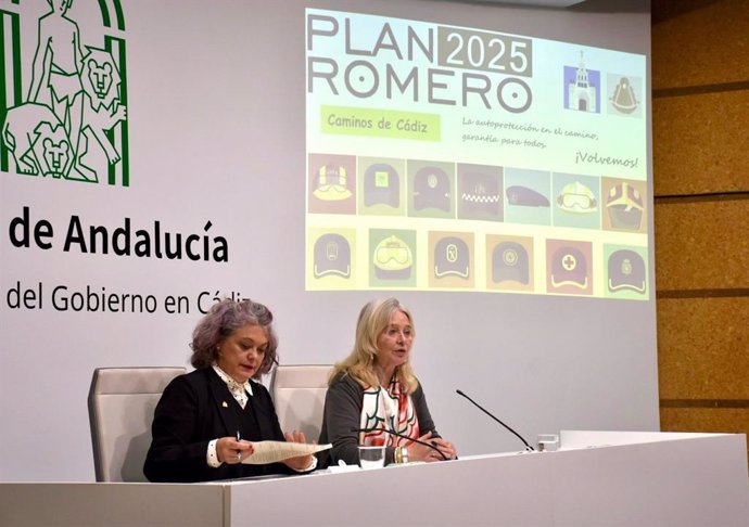 La delegada de la Junta de Andalucía en Cádiz, Mercedes Colombo, y la subdelegada del Gobierno de España en la provincia, Blanca Flores, copresiden la reunión del Comité de Operaciones del Plan Romero 2025.