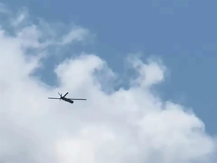 Archivo - Arquivo - Foto de arquivo de um drone lançado contra Israel