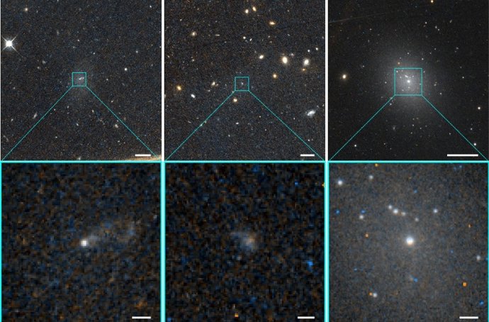 La secuencia comienza con la migración de cúmulos globulares masivos hacia el centro de la galaxia