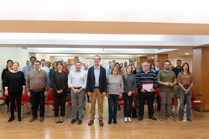 El secretario general del PSOE de Almería, José María Martín, en la primera reunión de la ejecutiva.