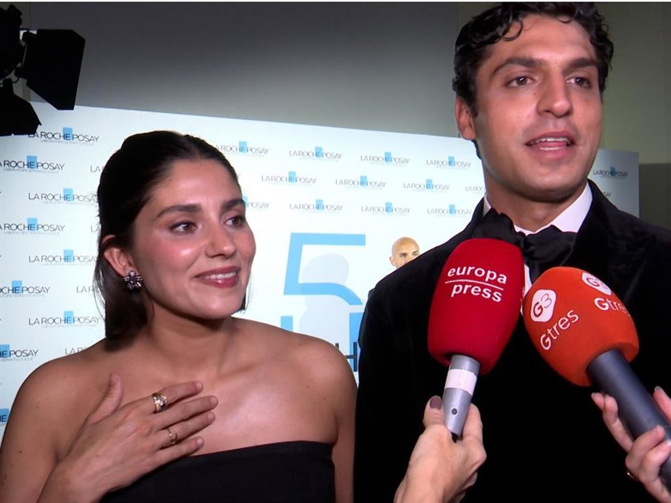 María García de Jaime y Tomás Páramo en el 50 aniversario de 'La Roche Posay'