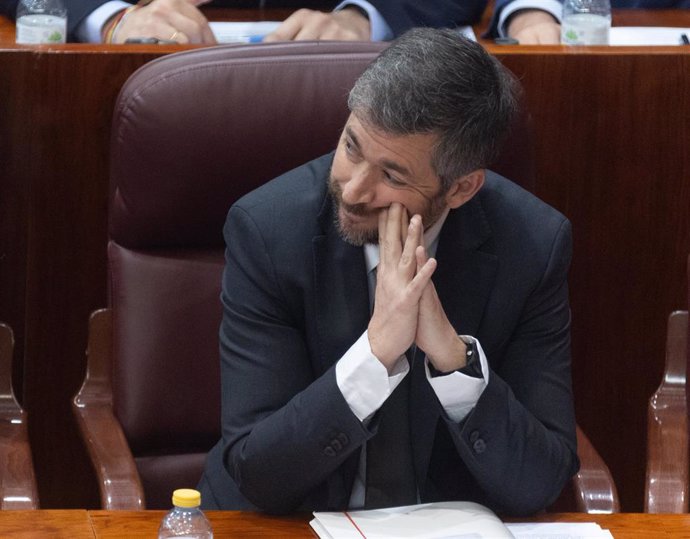 Archivo - El Consejero de Presidencia, Justicia y Administración Local y portavoz del gobierno de la Comunidad de Madrid, Miguel Ángel García Martín, durante un pleno en la Asamblea de Madrid, a 1 de febrero de 2024, en Madrid (España).  