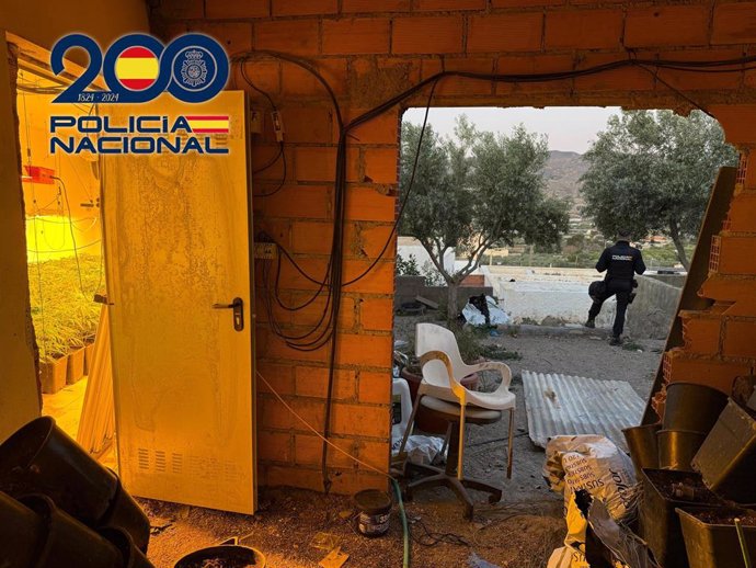Intervención policial contra el tráfico de drogas y armas en Pechina (Almería).